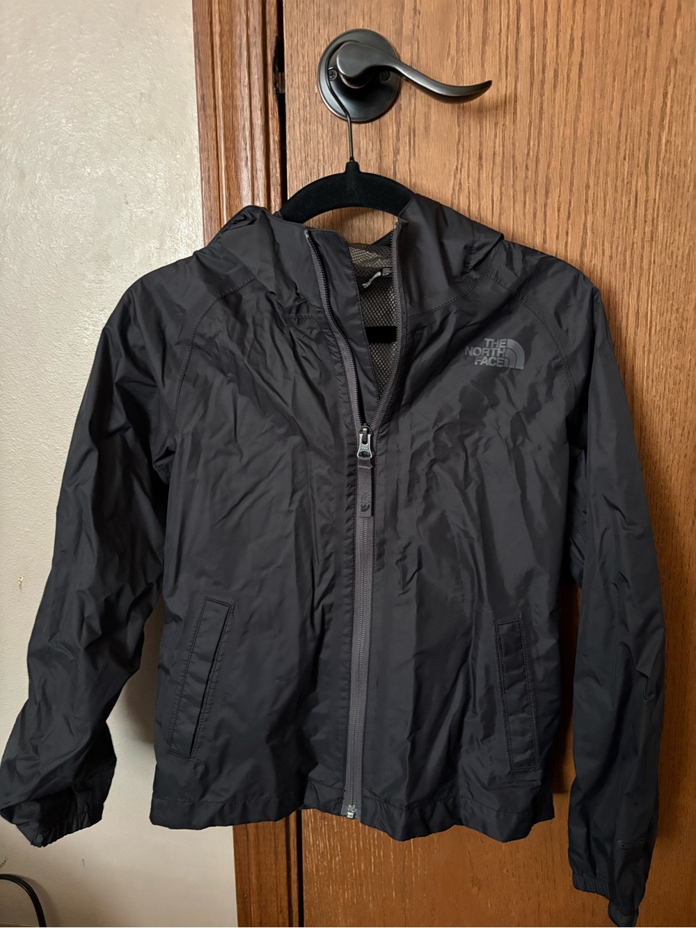The North Face Black Hooded Rain Jacket